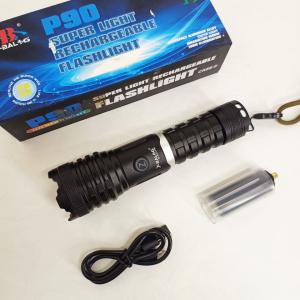 Алюмінієвий акумуляторний ручний ліхтарик Bailong BL-P913-P90 світлодіодний з потужною лінзою