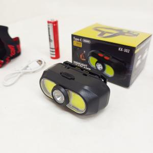Ліхтар налобний акумуляторний KX-302-LED+2COB