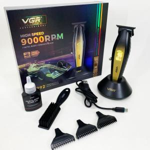 Машинка для стрижки волосся з потужним мотором XPRO VGR V-992 GOLD з насадками 1-2-3 мм