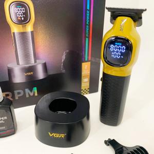 Тример для стрижки волосся VGR V-886T GOLD 8000RPM 4 насадки