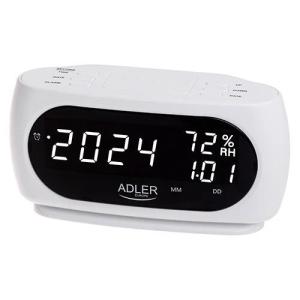 Настільний годинник-будильник Adler AD 1186 White