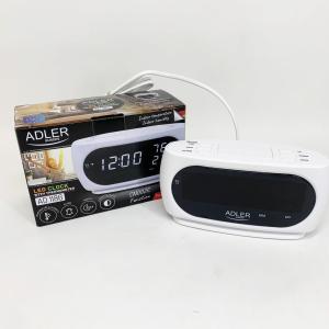 Настільний годинник-будильник Adler AD 1186 White