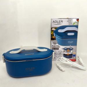 Ланч бокс з підігрівом електричний Adler AD 4505 Blue 55 Вт металевий для їжі з кришкою 0.8 л 220В