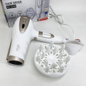 Електричний фен для волосся Adler AD-2248 White 2400Вт для укладання та сушіння з насадками з іонізацією