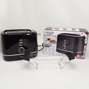 Тостер Adler AD 3224 7 рівнів обсмажування решітка для булочок 850Вт Black