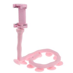 Гнучкий тримач для телефону з універсальними присосками Cute Worm Lazy Holder. Колір: рожевий