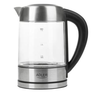 Електрочайник ADLER AD 1247 1.7Л 2200Вт скляний з регулятором температури підсвічуванням