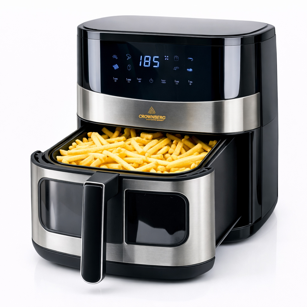 Кухонний аерогриль Crownberg CB-5554 6.5л 2000Вт багатофункціональна фритюрниця мультипіч