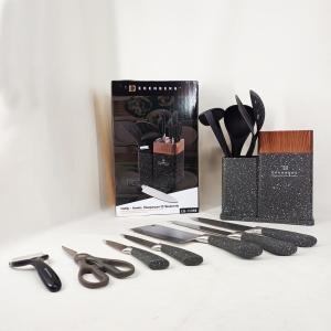 Набір кухонних ножів Edenberg EB-11098 із 12 предметів на стійці Gray