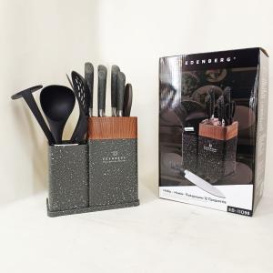 Набір кухонних ножів Edenberg EB-11098 із 12 предметів на стійці Gray