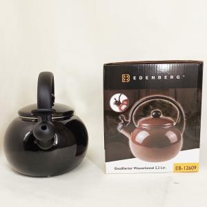 Емальований чайник Edenberg EB-12609 2.2л зі свистком Black