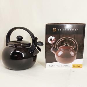 Емальований чайник Edenberg EB-12609 2.2л зі свистком Black