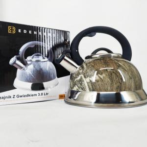 Чайник Edenberg EB-8871 із нержавіючої сталі зі свистком 3л Gray