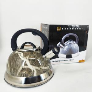 Чайник Edenberg EB-8871 із нержавіючої сталі зі свистком 3л Gray