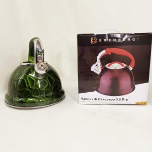 Чайник зі свистком Edenberg EB-1910 з турбо індукційним дном 3л Green