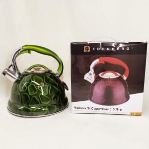 Чайник зі свистком Edenberg EB-1910 з турбо індукційним дном 3л Green