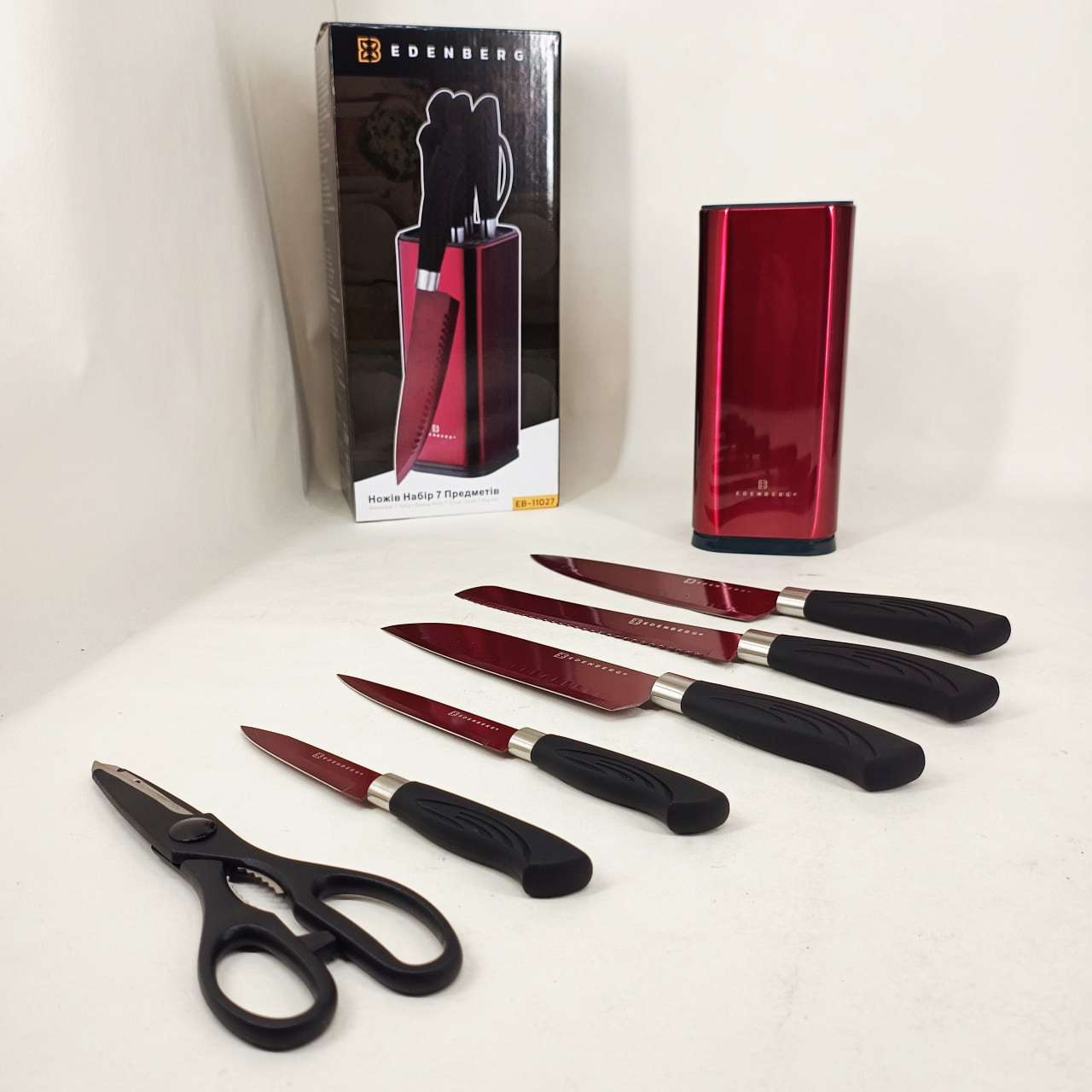 Набір ножів Edenberg EB-11027 7 предметів Red