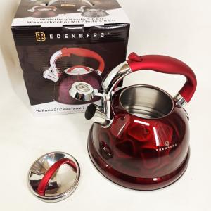 Чайник із свистком Edenberg EB-1910 з турбо індукційним дном 3л Red