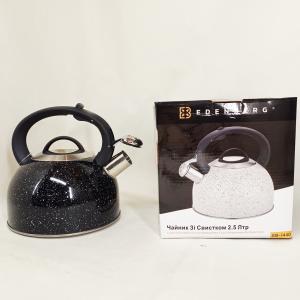 Чайник із свистком Edenberg EB-1440 з мармуровим покриттям 3л Black