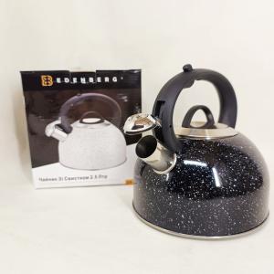 Чайник із свистком Edenberg EB-1440 з мармуровим покриттям 3л Black