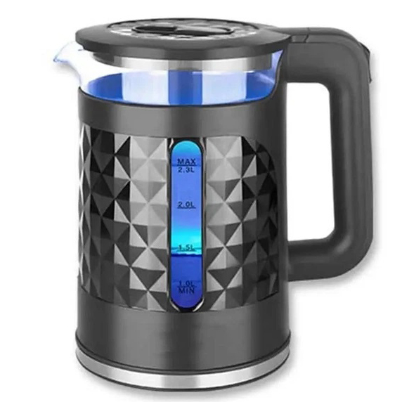 Електрочайник скляний Edenberg EB-83559 2.3л 1500Вт Black