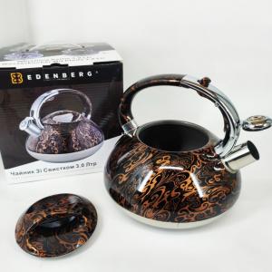 Чайник зі свистком Edenberg EB-1959 3л із капсульним дном Black