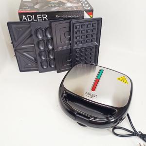Сендвічниця вафельниця гриль ліщина 5в1 Adler AD 3040 1200Вт