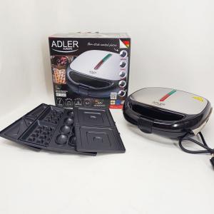 Сендвічниця вафельниця гриль ліщина 5в1 Adler AD 3040 1200Вт