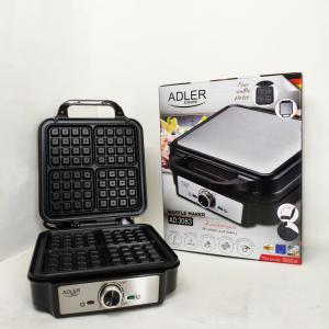 Електрична вафельниця Adler AD 3083 з антипригарним покриттям, регулюванням температури та 1800Вт