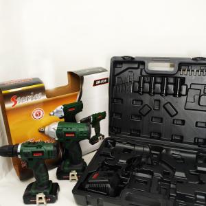 Інструменти на акумуляторах 1350 об/хв, 3000 уд/хв Boxer SR-035 дрель гайковерт набір