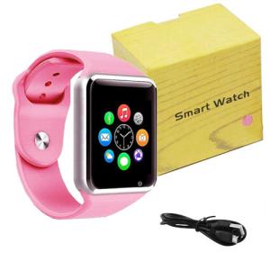 Смарт-годинник Smart Watch A1 розумний електронний зі слотом під sim-карту + карту пам'яті micro-sd. Колір: рожевий