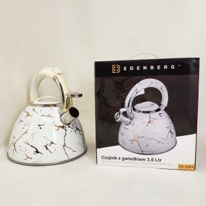Чайник зі свистком Edenberg EB-8864 з турбо індукційним дном 3л White