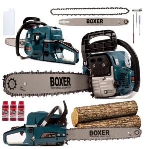 Бензопила Boxer BX-102 5,9 КВт З Двома Напрямними І Ланцюгами