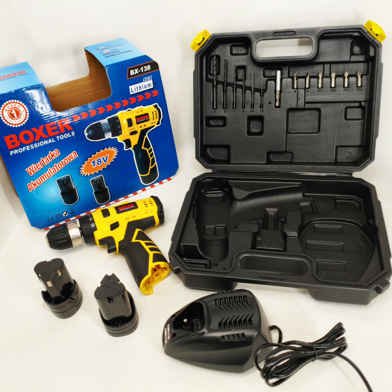 Портативний акумуляторний шуруповерт Boxer BX-138 1350 об/хв