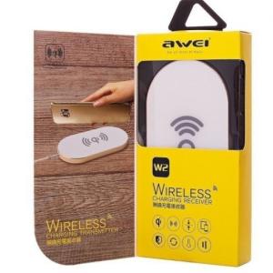 Бездротовий зарядний пристрій Awei W2, бездротове заряджання usb для iPhone для андроїд. Колір: чорний