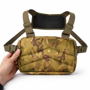 Тактична нагрудна сумка Multicam Cordura 1000D з MOLLE та патч-панеллю, 5 кишень, 30×20×8 см