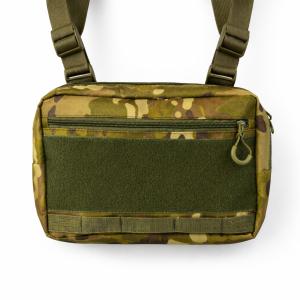 Тактична нагрудна сумка Multicam Cordura 1000D з MOLLE та патч-панеллю, 5 кишень, 30×20×8 см