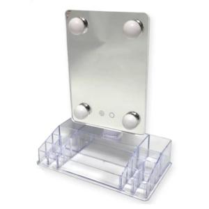 Настільне дзеркало органайзер для макіяжу Cosmetic Mirror 360 CY020-036 сенсорне для косметики