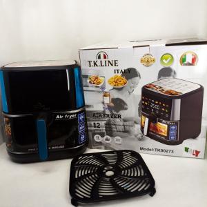 Аерофритюрниця T.K.Line TK00273 12 л з Wi-Fi Tuya Smart, 2 ТЕНами, LED-дисплеєм і керамічною чашею