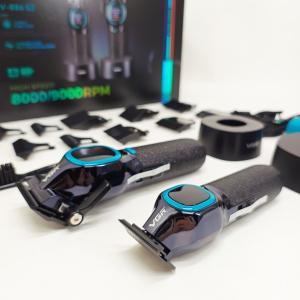 Комплект для стрижки VGR 2 в 1 V-886 S2 BLACK, акумуляторна машинка та триммер