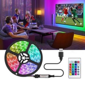 Світлодіодна USB стрічка 6060 5м з динамічними режимами Світлодіодне RGB освітлення на самоклейці з пультом