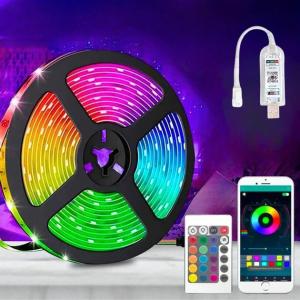 Світлодіодна USB стрічка 6060 5м з динамічними режимами Світлодіодне RGB освітлення на самоклейці з пультом