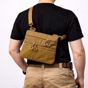 Тактична сумка через плече з панеллю для патчів Cordura койот