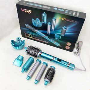 Фен-стайлер для волосся 7в1 VGR V-477 Blue Professional 1400 Вт 7 насадок