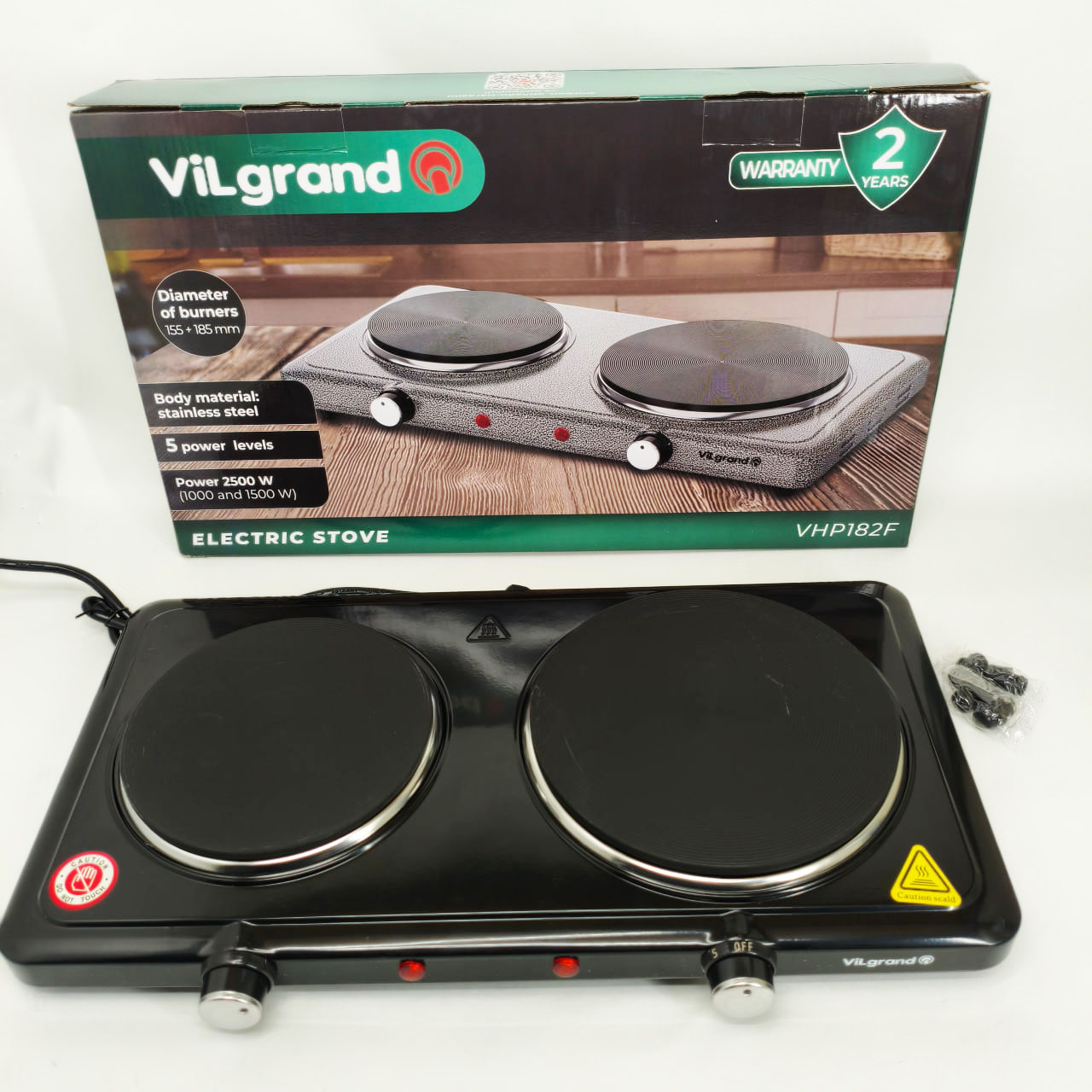 Настільна плита VILGRAND VHP182F Black 2500Вт