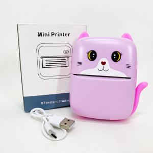Портативний дитячий термопринтер з Bluetooth A8 Cat міні принтер для телефону Pink