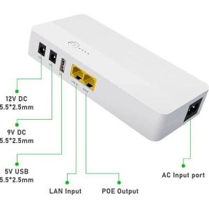 Безперебійник (UPS) для WI-Fi роутера WGP POE04 8800mAh (32.56WH) 18W підтримує 9/12V до 10 годин автономної роботи
