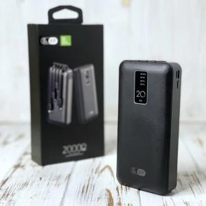 Power Bank King Power KP-27 20000 mAh 4 вбудованих кабеля