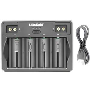 Універсальний зарядний пристрій Liitokala Lii-D4 на 4 канали (Li-ion, NiMH + NiCD + крона) Type-C