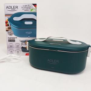 Ланч бокс з підігрівом електричний Adler AD 4505 Green 55 Вт металевий для їжі з кришкою 0,8 л 220В